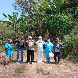 Pengambilan Sampel Tanah untuk Surveilans Penyakit Hewan di Kalurahan Bohol